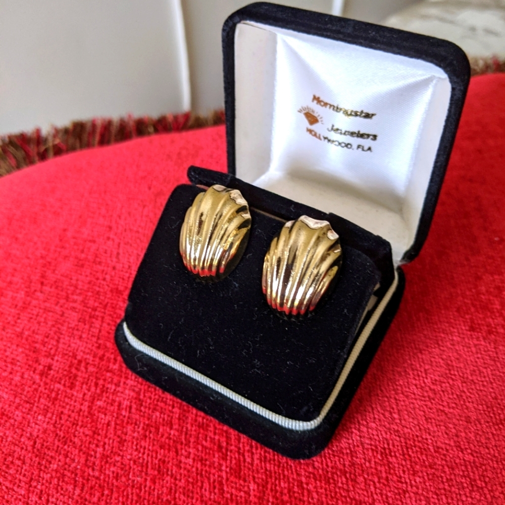 925 SILVER SEASHELL CLIP ON EARRINGS